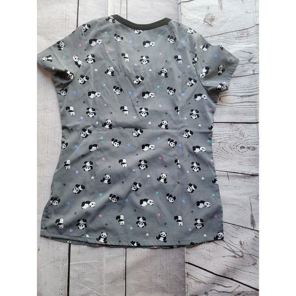 XS nurse scrub Tops winnie the pooh Pandas Monsters short sleeve tops - Picture 10 of 13